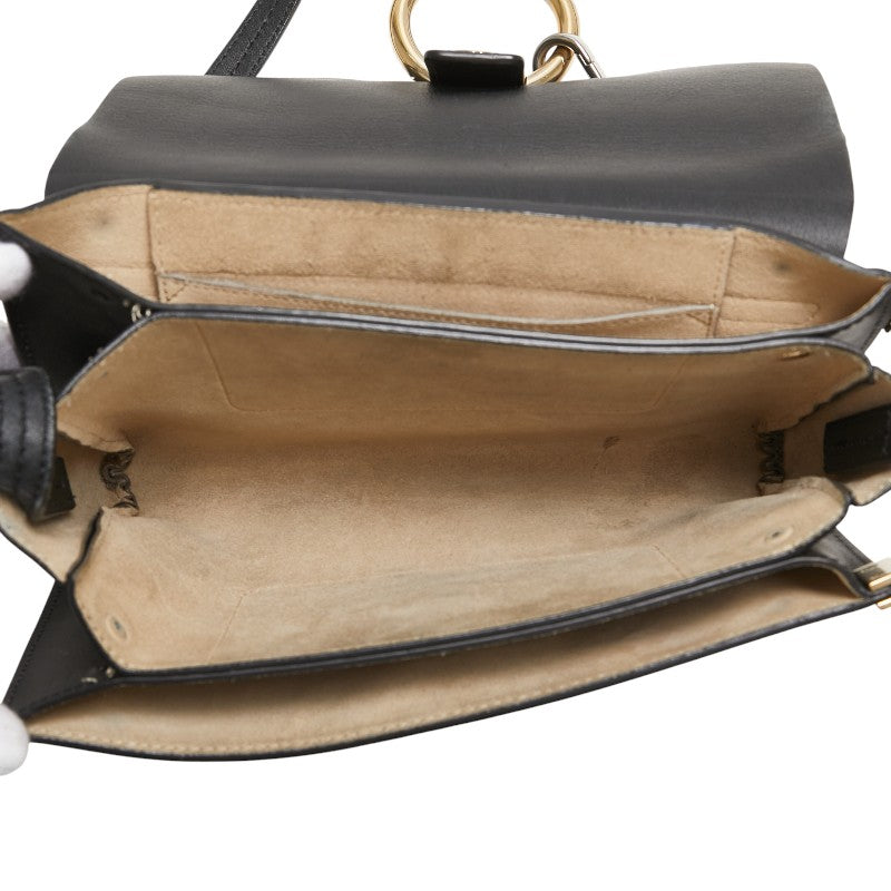 クロエ フェイ ショルダーバッグ ブラック レザー スウェード レディース Chloe 【中古】