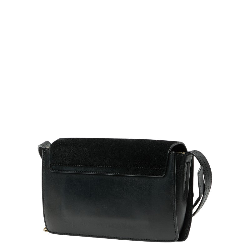 クロエ フェイ ショルダーバッグ ブラック レザー スウェード レディース Chloe 【中古】