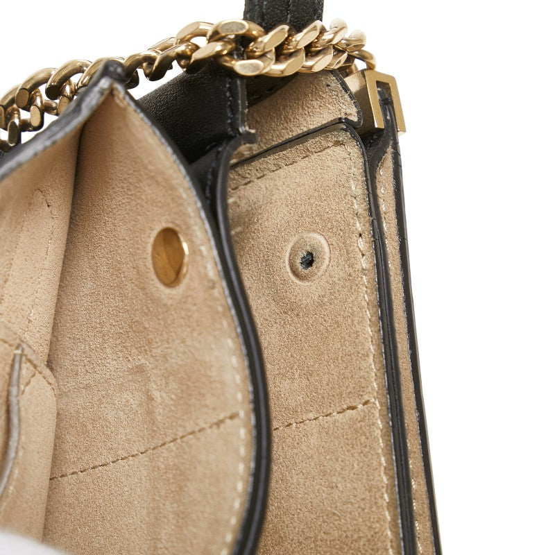 クロエ フェイ ショルダーバッグ ブラック レザー スウェード レディース Chloe 【中古】