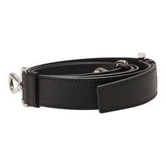 プラダ ロゴ ショルダーストラップ ブラック サフィアーノレザー レディース PRADA 【中古】
