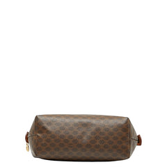 セリーヌ マカダム ポーチ ブラウン PVC レザー レディース CELINE 【中古】