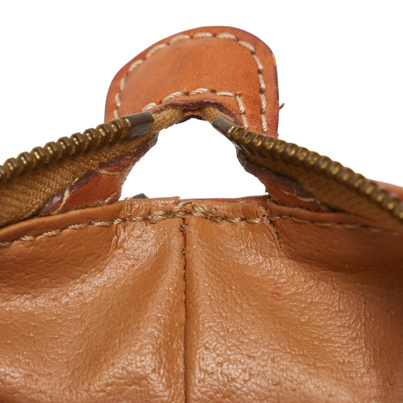 セリーヌ マカダム ポーチ ブラウン PVC レザー レディース CELINE 【中古】