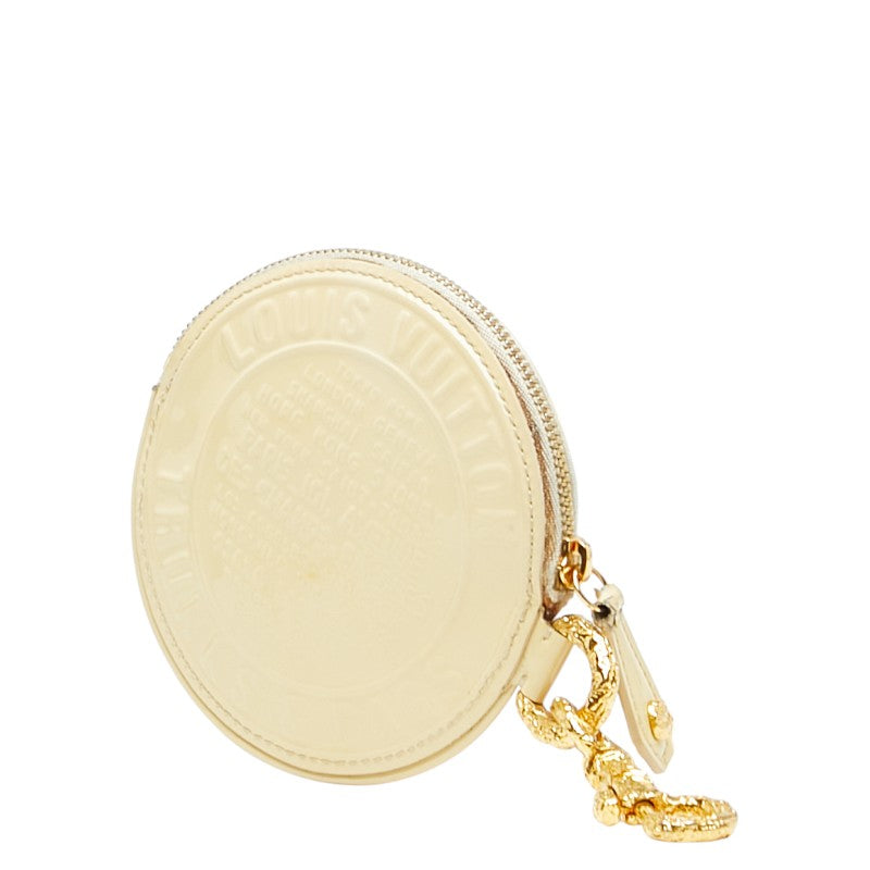 ルイ ヴィトン ヴェルニ ポルト モネ ロン コインケース 小銭入れ M95428 ライトイエロー パテントレザー レディース LOUIS VUITTON 【中古】