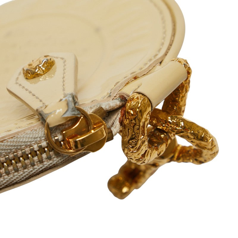 ルイ ヴィトン ヴェルニ ポルト モネ ロン コインケース 小銭入れ M95428 ライトイエロー パテントレザー レディース LOUIS VUITTON 【中古】