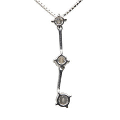 K18WG ホワイトゴールド ダイヤ0.34ct ベネチアンチェーン ネックレス レディース 【中古】