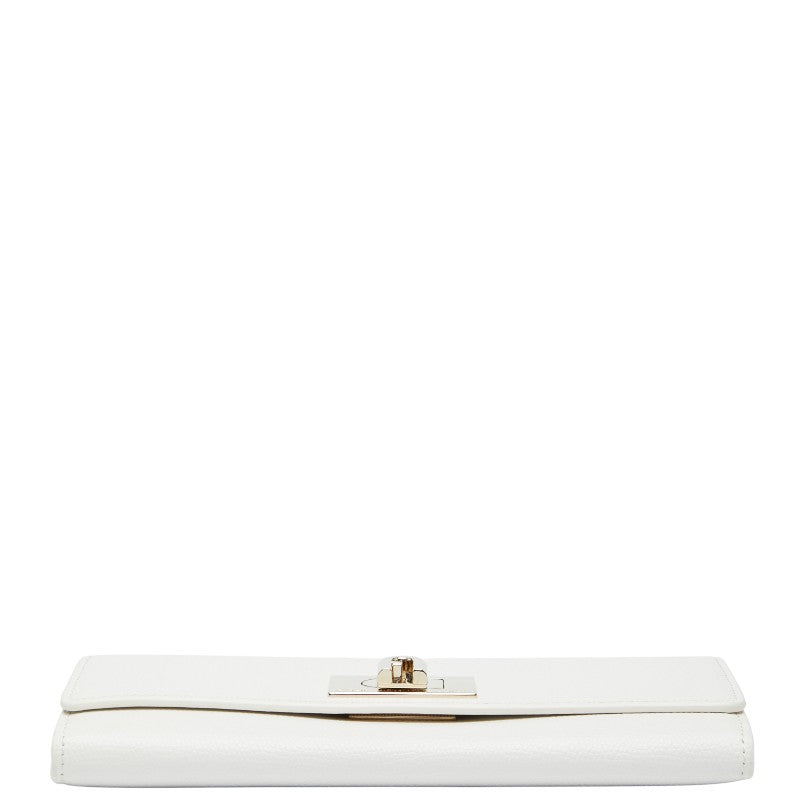 フルラ 1927 長財布 ホワイト レザー レディース Furla 【中古】
