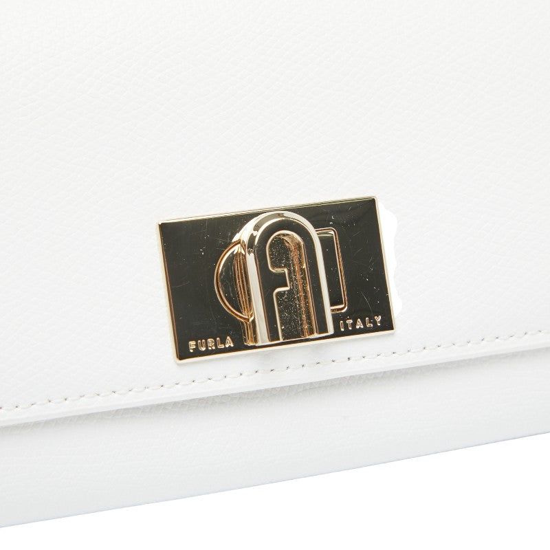 フルラ 1927 長財布 ホワイト レザー レディース Furla 【中古】