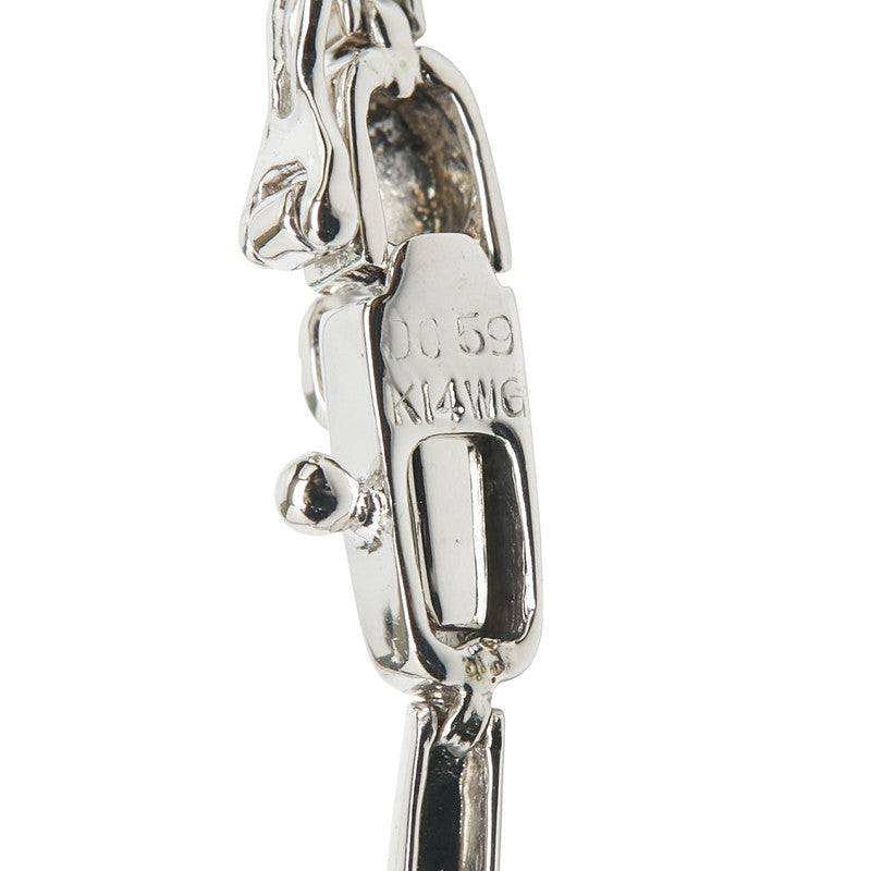 K18WG ホワイトゴールド K14WG ホワイトゴールド ダイヤ0.510ct ダイヤ0.69ct ペンダントネックレス レディース 【中古】