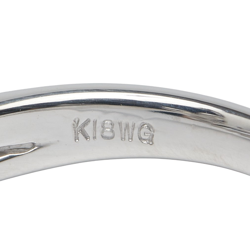 K18WG ホワイトゴールド ダイヤ0.54ct リング 指輪 レディース 12号 【中古】