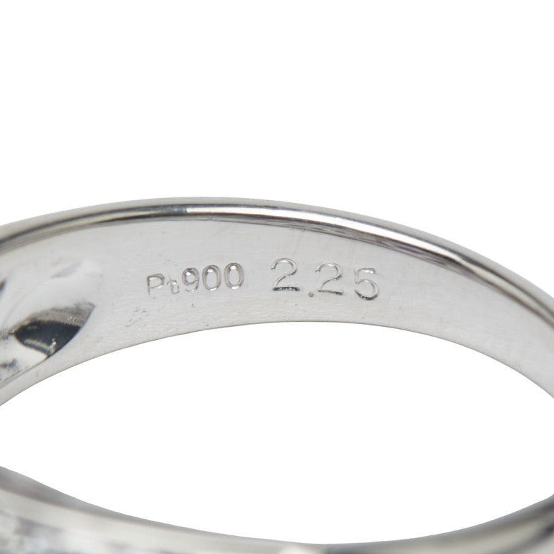 Pt900 プラチナ スターサファイア2.25ct ダイヤ0.50ct パヴェ リング 指輪 レディース 12号 【中古】