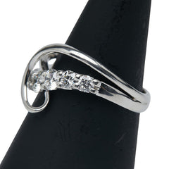 Pt900 プラチナ ダイヤ1.00ct リング 指輪 レディース 18号 【中古】