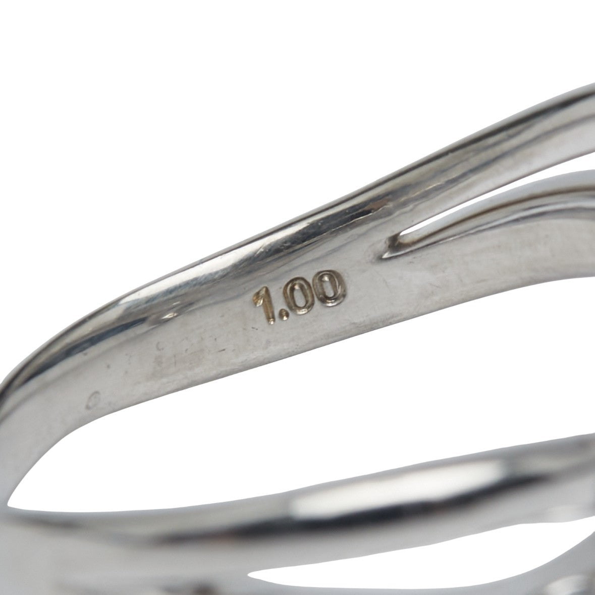 Pt900 プラチナ ダイヤ1.00ct リング 指輪 レディース 18号 【中古】