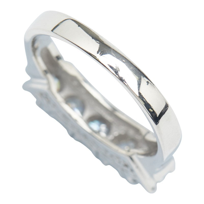 Pt900 プラチナ ダイヤ0.69ct 一文字 リング 指輪 レディース 12号 【中古】