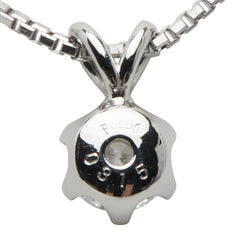 Pt900 プラチナ Pt850 プラチナ ダイヤ0.315ct プチ ペンダントネックレス レディース 【中古】