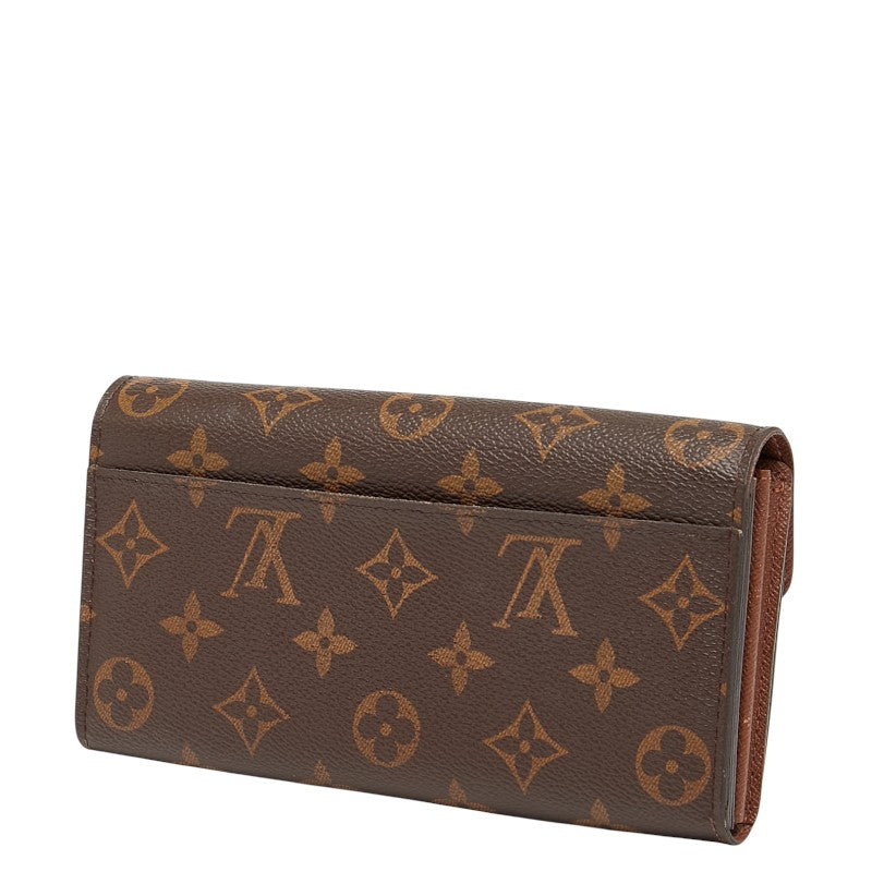 ルイ ヴィトン モノグラム ポルトフォイユ サラ 長財布 M60531 ブラウン PVC レザー レディース LOUIS VUITTON 【中古】