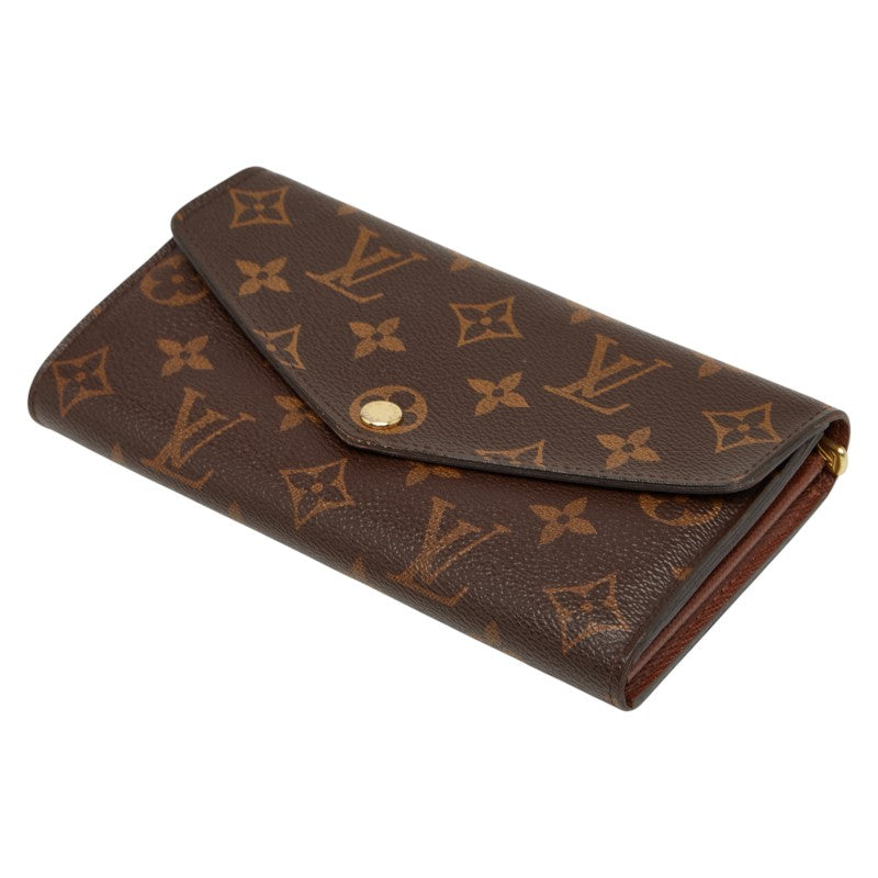 ルイ ヴィトン モノグラム ポルトフォイユ サラ 長財布 M60531 ブラウン PVC レザー レディース LOUIS VUITTON 【中古】