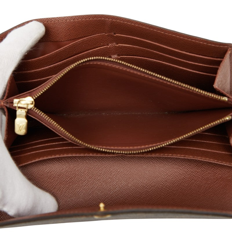 ルイ ヴィトン モノグラム ポルトフォイユ サラ 長財布 M60531 ブラウン PVC レザー レディース LOUIS VUITTON 【中古】