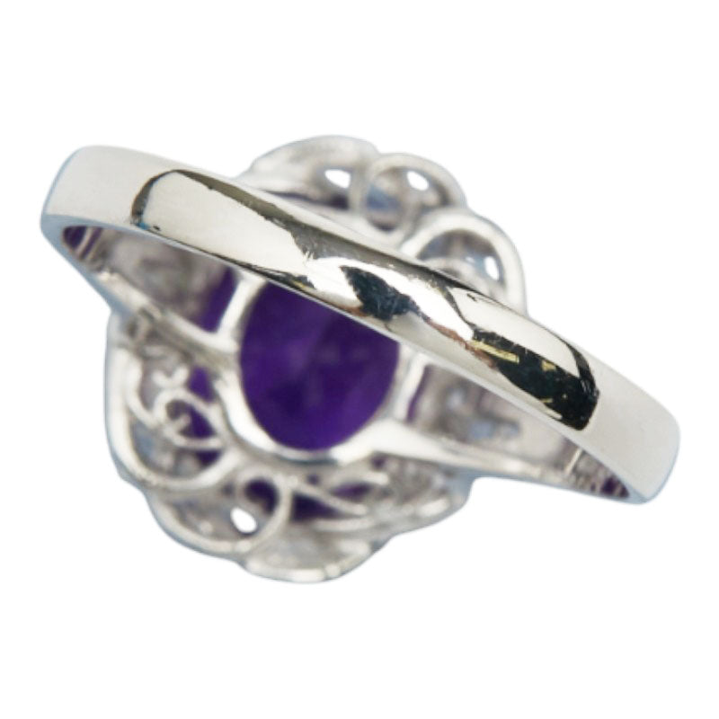 ノーブランド Pt900 プラチナ アメジスト2.38ct ダイヤ0.04ct リング 指輪 レディース no brand 11.5号 【中古】