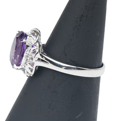 ノーブランド Pt900 プラチナ アメジスト2.38ct ダイヤ0.04ct リング 指輪 レディース no brand 11.5号 【中古】
