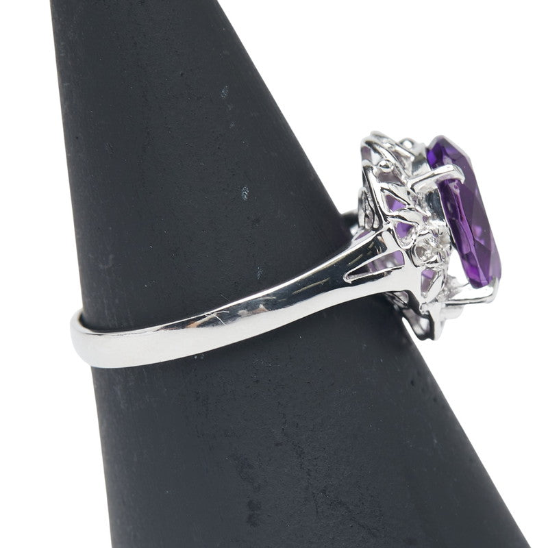 ノーブランド Pt900 プラチナ アメジスト2.38ct ダイヤ0.04ct リング 指輪 レディース no brand 11.5号 【中古】