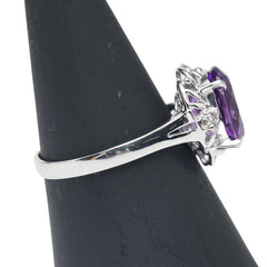 ノーブランド Pt900 プラチナ アメジスト2.38ct ダイヤ0.04ct リング 指輪 レディース no brand 11.5号 【中古】