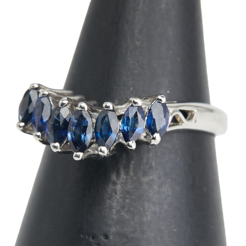 ノーブランド Pt900 プラチナ サファイア0.70ct リング 指輪 レディース no brand 9号 【中古】