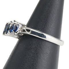 ノーブランド Pt900 プラチナ サファイア0.70ct リング 指輪 レディース no brand 9号 【中古】