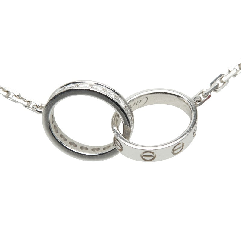 カルティエ ベビーラブ 750 ダイヤ ペンダントネックレス K18WG ホワイトゴールド レディース CARTIER 【中古】