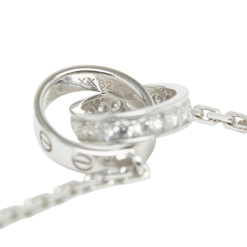 カルティエ ベビーラブ 750 ダイヤ ペンダントネックレス K18WG ホワイトゴールド レディース CARTIER 【中古】
