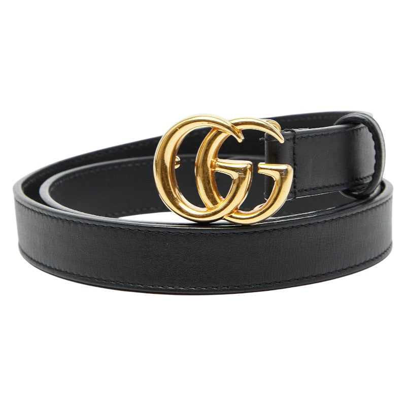 グッチ GGマーモント ベルト サイズ：75/30 409417 ブラック レザー レディース GUCCI 【中古】