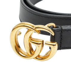 グッチ GGマーモント ベルト サイズ：75/30 409417 ブラック レザー レディース GUCCI 【中古】