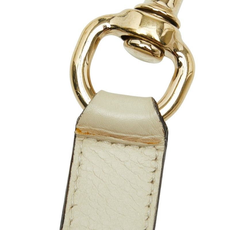 グッチ GGキャンバス バンブー ハンドバッグ ショルダーバッグ 2WAY 282315 ベージュ アイボリー キャンバス レザー レディース GUCCI 【中古】