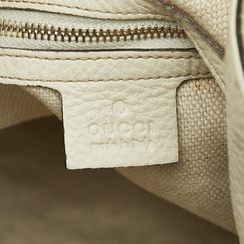 グッチ GGキャンバス バンブー ハンドバッグ ショルダーバッグ 2WAY 282315 ベージュ アイボリー キャンバス レザー レディース GUCCI 【中古】