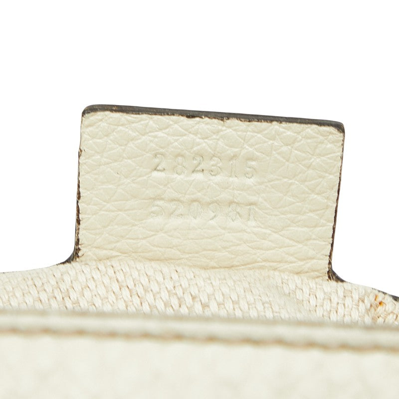 グッチ GGキャンバス バンブー ハンドバッグ ショルダーバッグ 2WAY 282315 ベージュ アイボリー キャンバス レザー レディース GUCCI 【中古】