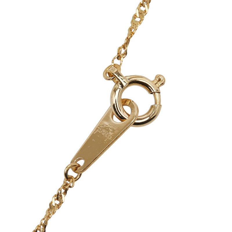 K18YG イエローゴールド ダイヤ0.20ct プチネックレス レディース 【中古】