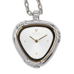 セイコー ネックレス型時計 ペンダントウォッチ 2320-6580 クオーツ シルバー文字盤 メタル レディース SEIKO 【中古】