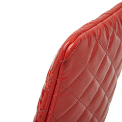 シャネル マトラッセ ココマーク クラッチバッグ オレンジ エナメル レディース CHANEL 【中古】