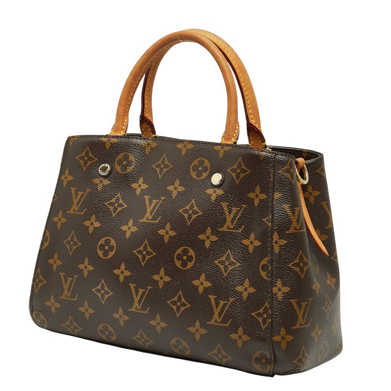 ルイ ヴィトン モノグラム モンテーニュBB ハンドバッグ ショルダーバッグ 2WAY M41055 ブラウン PVC レザー レディース LOUIS VUITTON 【中古】