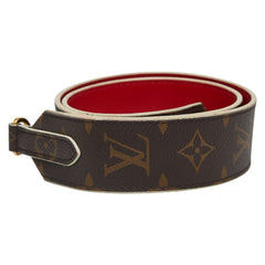 ルイ ヴィトン モノグラム ショルダーストラップ ブラウン レッド PVC レザー レディース LOUIS VUITTON 【中古】