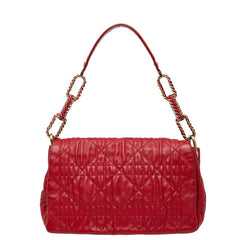 ディオール カナージュ チェーン ショルダーバッグ ハンドバッグ レッド レザー レディース Dior 【中古】