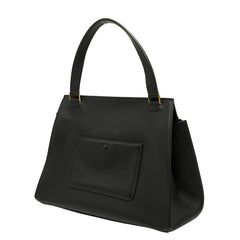 セリーヌ エッジ ミディアム ハンドバッグ ブラック マルチカラー レザー パイソン レディース CELINE 【中古】