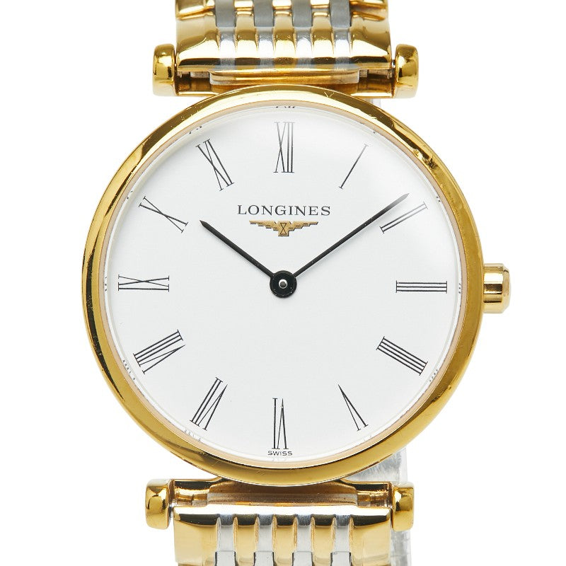 ロンジン グラン クラシック ドゥ ロンジン 腕時計 L4.209.2.11.2 クオーツ ホワイト文字盤 ステンレススチール レディース LONGINES 【中古】
