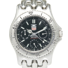 タグホイヤー エルジン 腕時計 FK-553-MA クオーツ ブラック文字盤 ステンレススチール メンズ TAG HEUER 【中古】