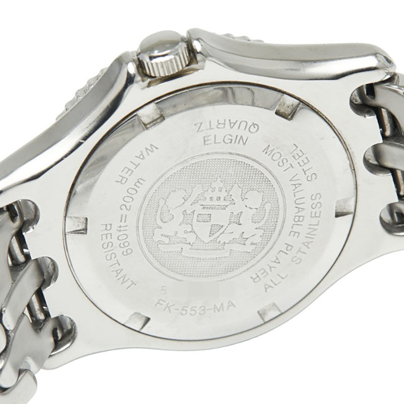 タグホイヤー エルジン 腕時計 FK-553-MA クオーツ ブラック文字盤 ステンレススチール メンズ TAG HEUER 【中古】
