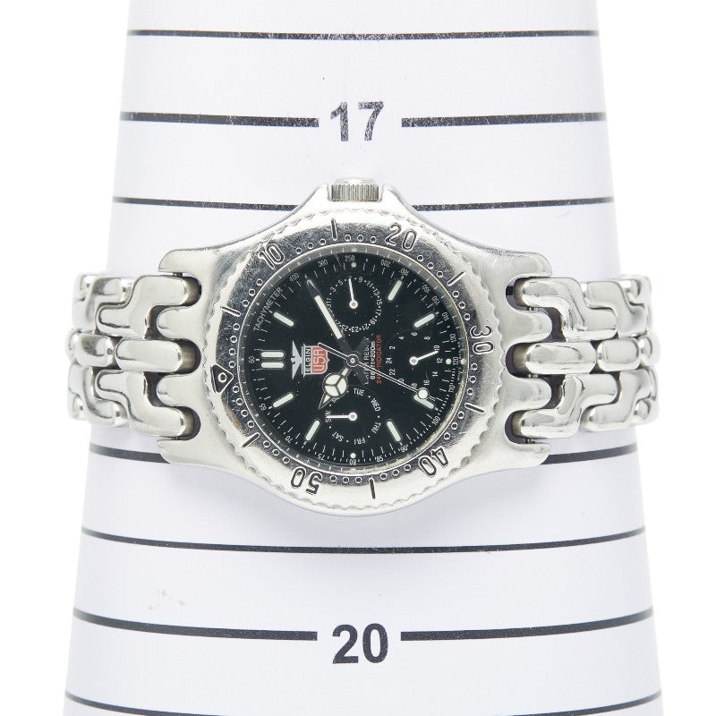 タグホイヤー エルジン 腕時計 FK-553-MA クオーツ ブラック文字盤 ステンレススチール メンズ TAG HEUER 【中古】