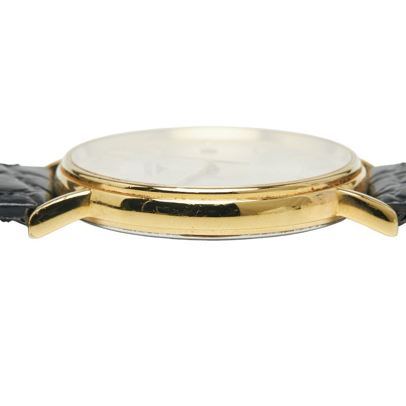 ロンジン グランドクラシック 腕時計 L4.720.2 クオーツ ゴールド文字盤 ステンレススチール レザー メンズ LONGINES 【中古】