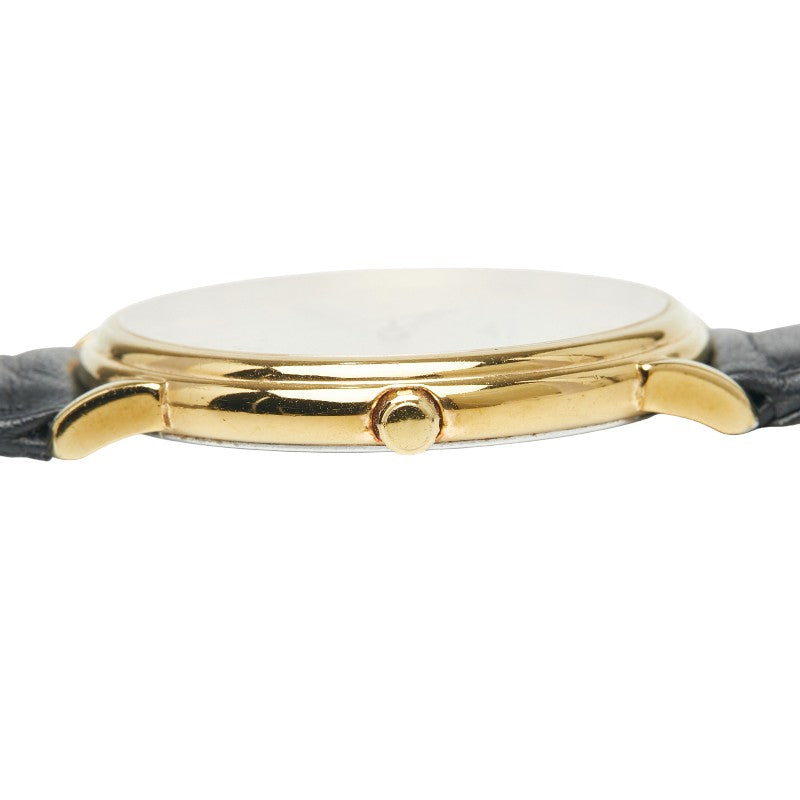 ロンジン グランドクラシック 腕時計 L4.677.2 クオーツ ゴールド文字盤 ステンレススチール レザー メンズ LONGINES 【中古】