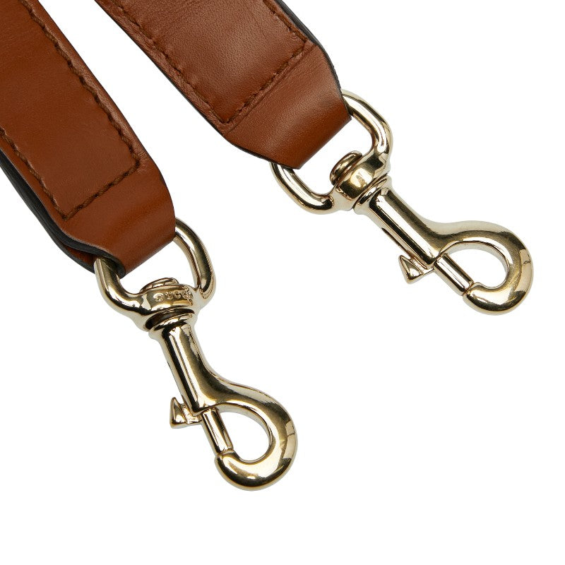 グッチ ショルダーストラップ ブラウン レザー レディース GUCCI 【中古】