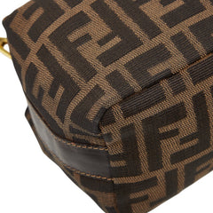 フェンディ ズッカ バニティバッグ ショルダーバッグ ポーチ 2WAY ブラウン キャンバス レザー レディース FENDI 【中古】