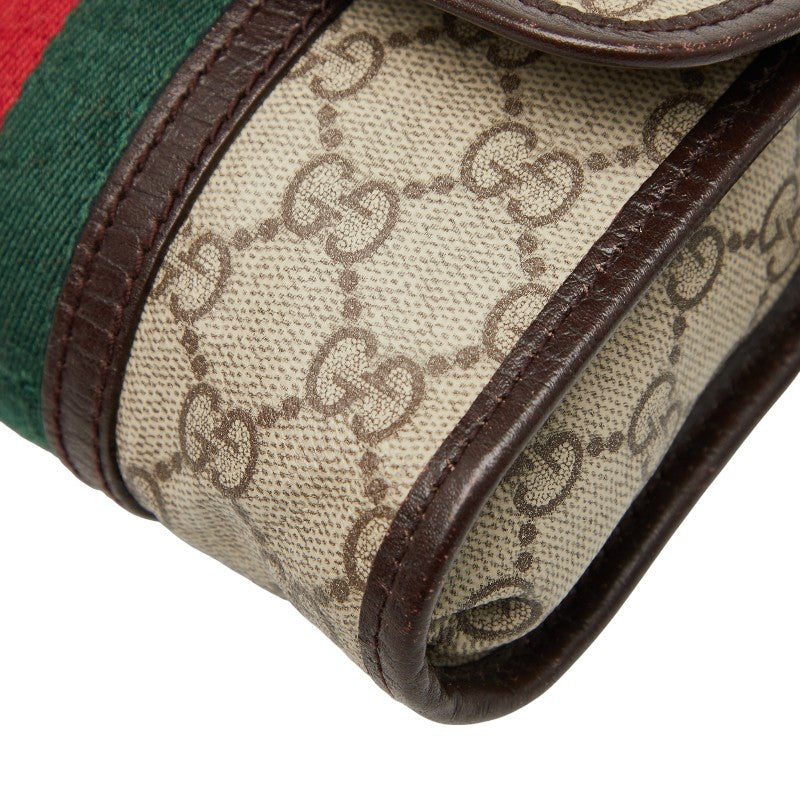 グッチ シェリーライン GGスプリーム ボディバッグ ウエストバッグ 152597 ベージュ マルチカラー PVC レザー レディース GUCCI 【中古】